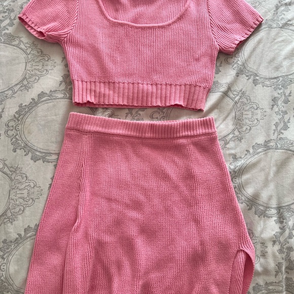 Barbie Pink Knit Two Piece Set - Picture 2 of 5